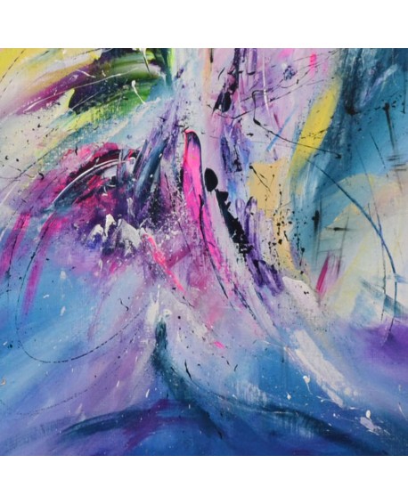 Grand tableau abstrait contemporain vertical