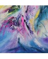 Grand tableau abstrait contemporain vertical