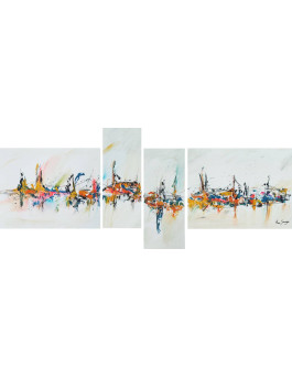 tableau abstrait en plusieurs parties
