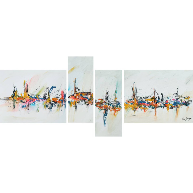 tableau abstrait en plusieurs parties