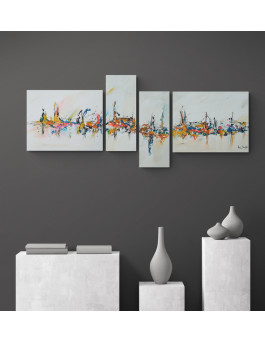 tableau abstrait plusieurs parties