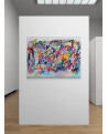 grand tableau abstrait original coloré
