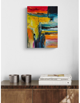 tableau abstrait coloré moderne