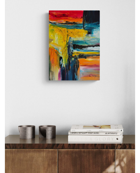 tableau abstrait coloré moderne