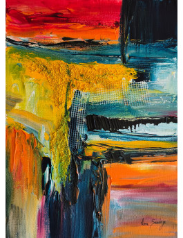 tableau abstrait coloré