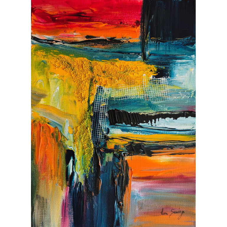 tableau abstrait coloré