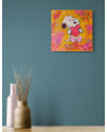tableau snoopy pop art coeur amour