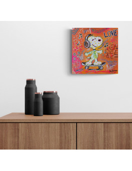 tableau pop art snoopy