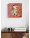 tableau pop art snoopy skateboard