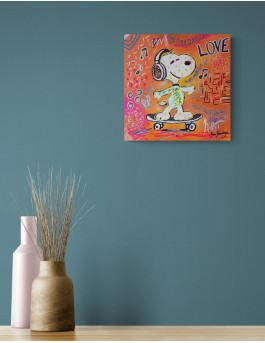 tableau pop art snoopy