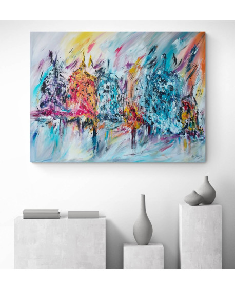 grand tableau xxl coloré