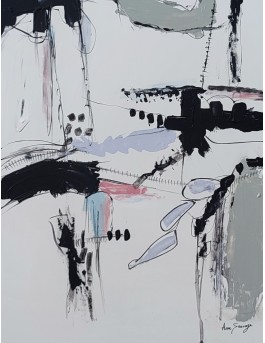 tableau minimaliste noir blanc gris