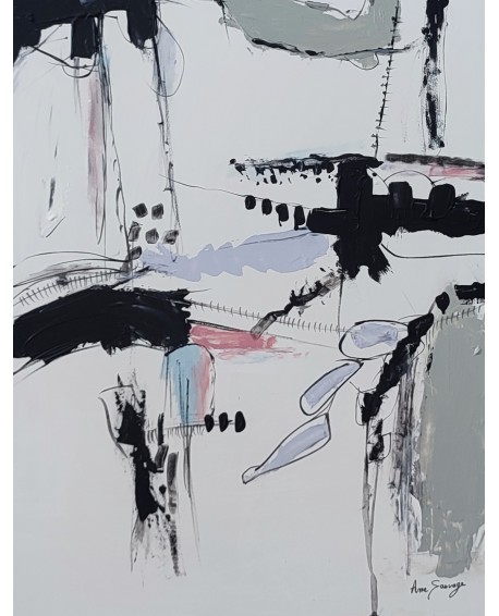 tableau minimaliste noir blanc gris