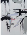 tableau minimaliste noir blanc gris