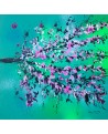 tableau abstrait floral