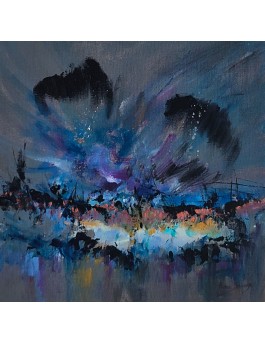tableau abstrait gris