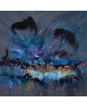 tableau abstrait gris