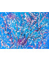 tableau abstrait arbres en fleurs
