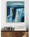 tableau industriel bleu vert sauge ciment
