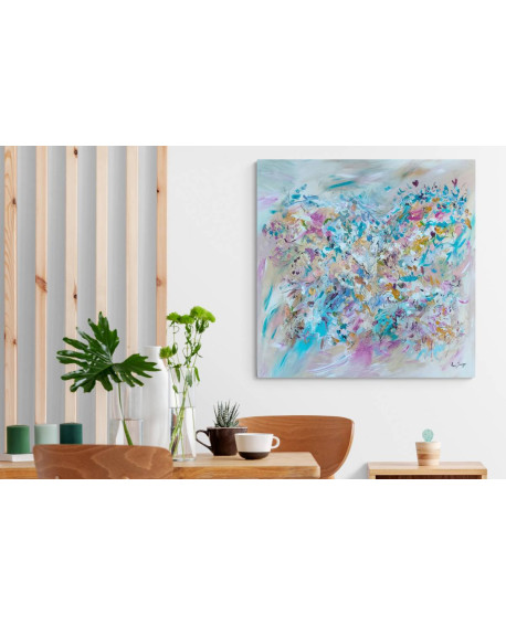 grand tableau abstrait moderne coloré
