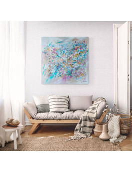 grand tableau abstrait moderne acrylique