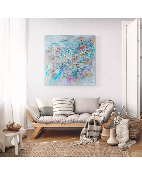 grand tableau abstrait moderne acrylique