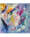Peinture abstraite colorée arc en ciel