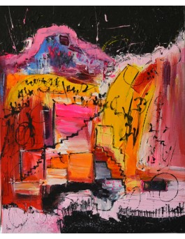 Peinture contemporaine colorée