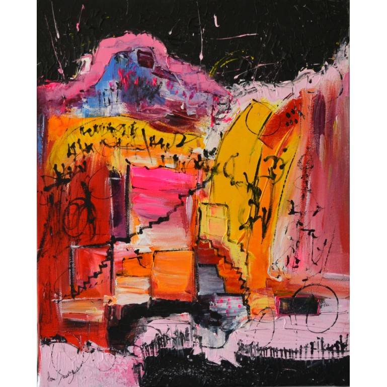 Peinture contemporaine colorée