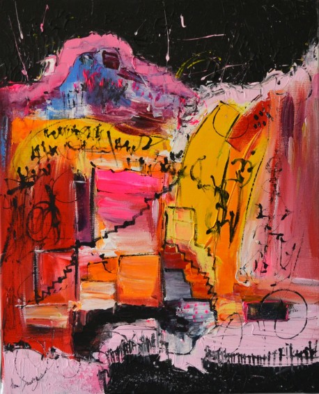 Peinture contemporaine colorée