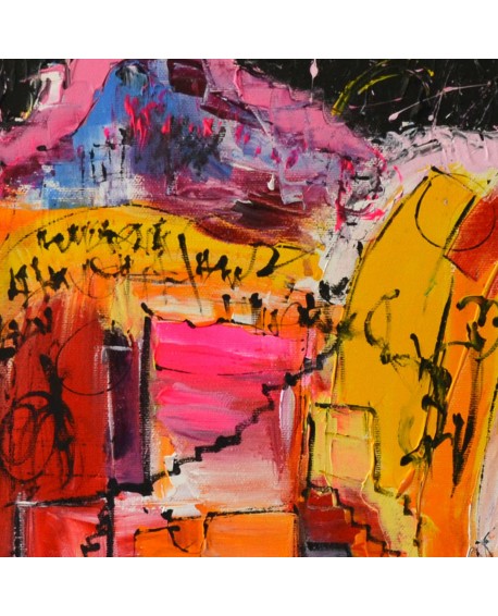 Peinture contemporaine colorée
