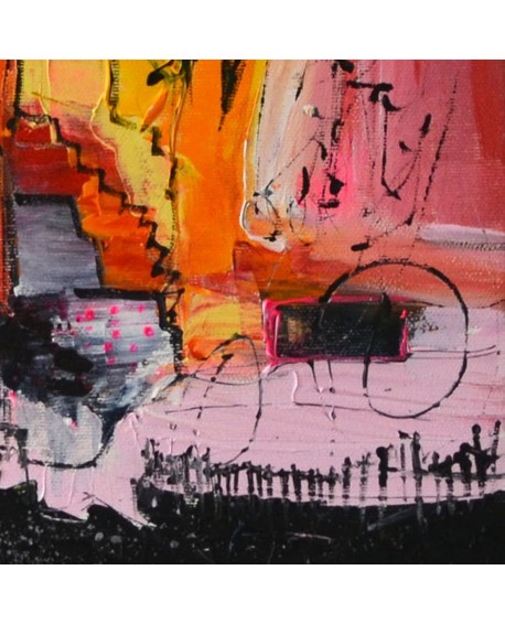 Peinture contemporaine colorée