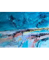 peinture abstraite bleue sur papier