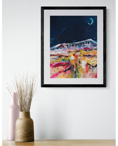peinture sur papier paysage nuit