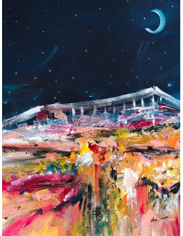 peinture abstraite paysage nuit