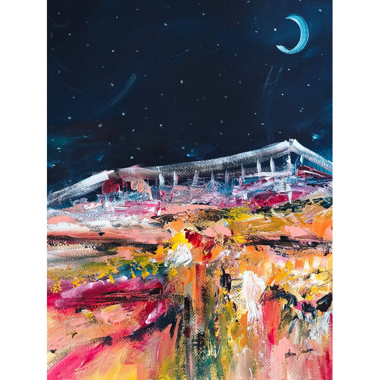 peinture abstraite paysage nuit
