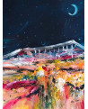 peinture abstraite paysage nuit