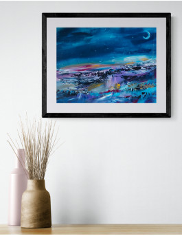 tableau abstrait nuit