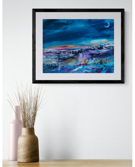 tableau abstrait nuit