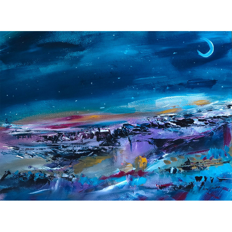 peinture abstraite nuit