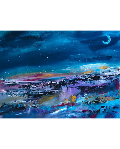 peinture abstraite nuit