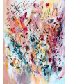 peinture abstraite fleurs