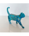 statuette chat bleu