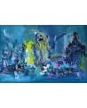 tableau contemporain bleu