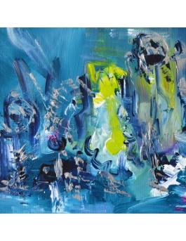 tableau contemporain bleu