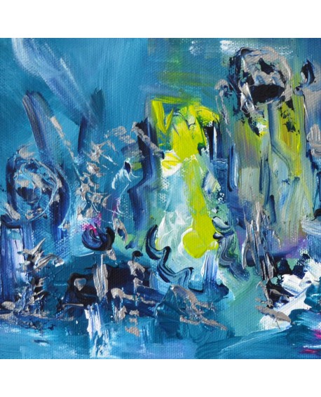 tableau contemporain bleu