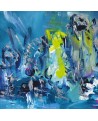 tableau contemporain bleu