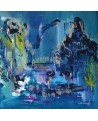 tableau contemporain bleu