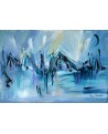 peinture abstraite bleue