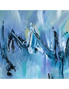peinture abstraite bleue
